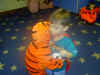 A hug from pal Michael (Tigger)