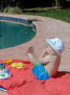 "I'm practicing my cannonball dive."