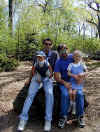 Nico & daddy with Uncle Albert & cousin Olivia
